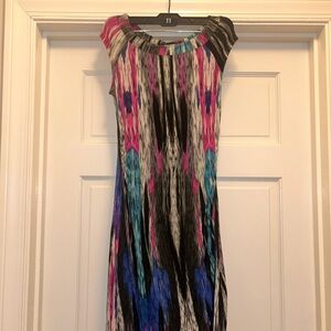 Threads 4 Thought Pink and Blue Patterned Dress